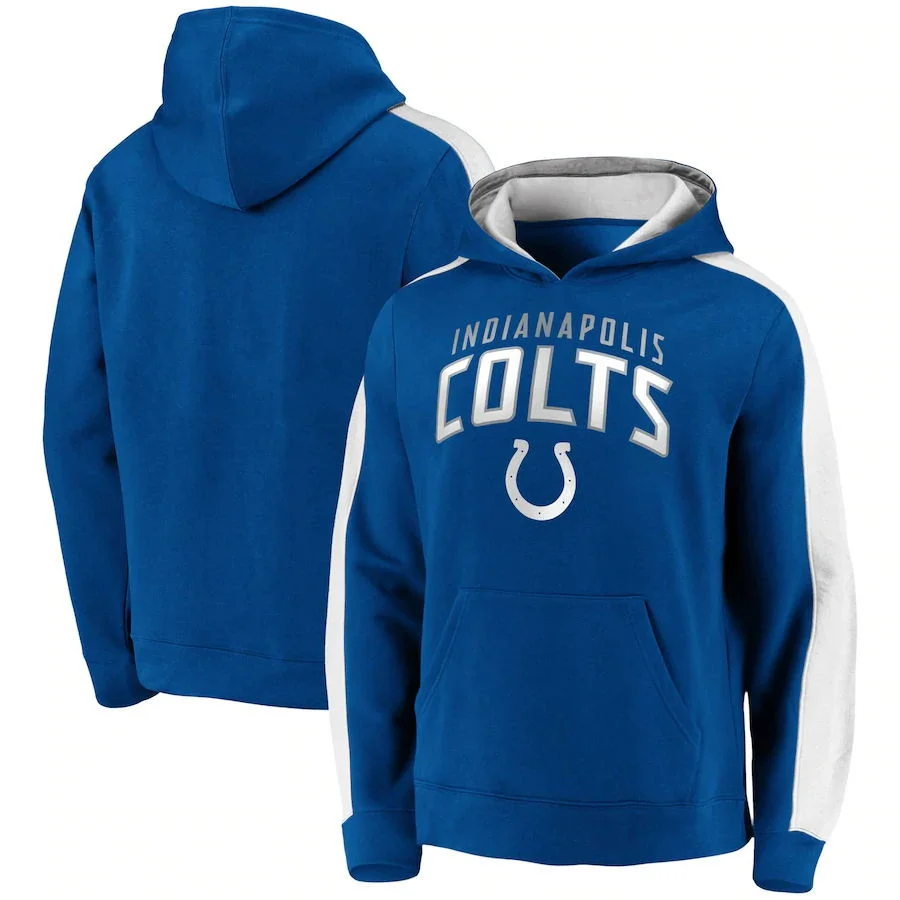 Men's sports color-blocked hooded sweatshirt men's  American football uniform