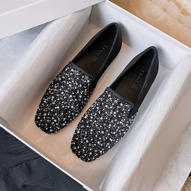 Shallow Breathable Fly-knit Soft-soled Shoes