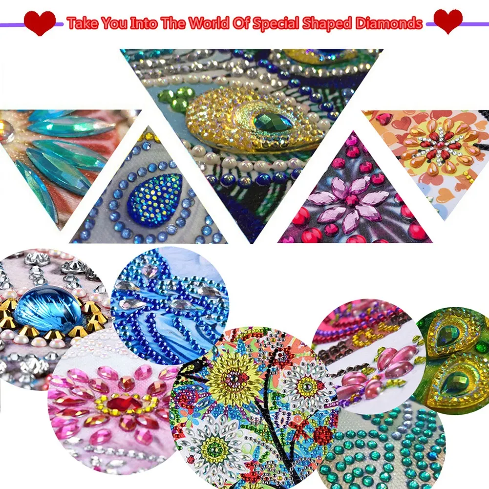 4Pcs Mandala DIY Diamond Painting Placemats Rhinestone Table Mats for Adults