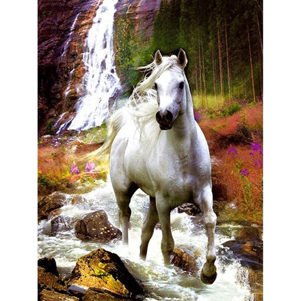 

30*40CM - Square Drill Diamond Painting - Running Horse, 501 Original