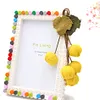 Harvest DIY Building Block Photo Frame Kit,Creative Handmade Assembled Photo Frame Handmade Craft Gift Home Tabletop Display Decor