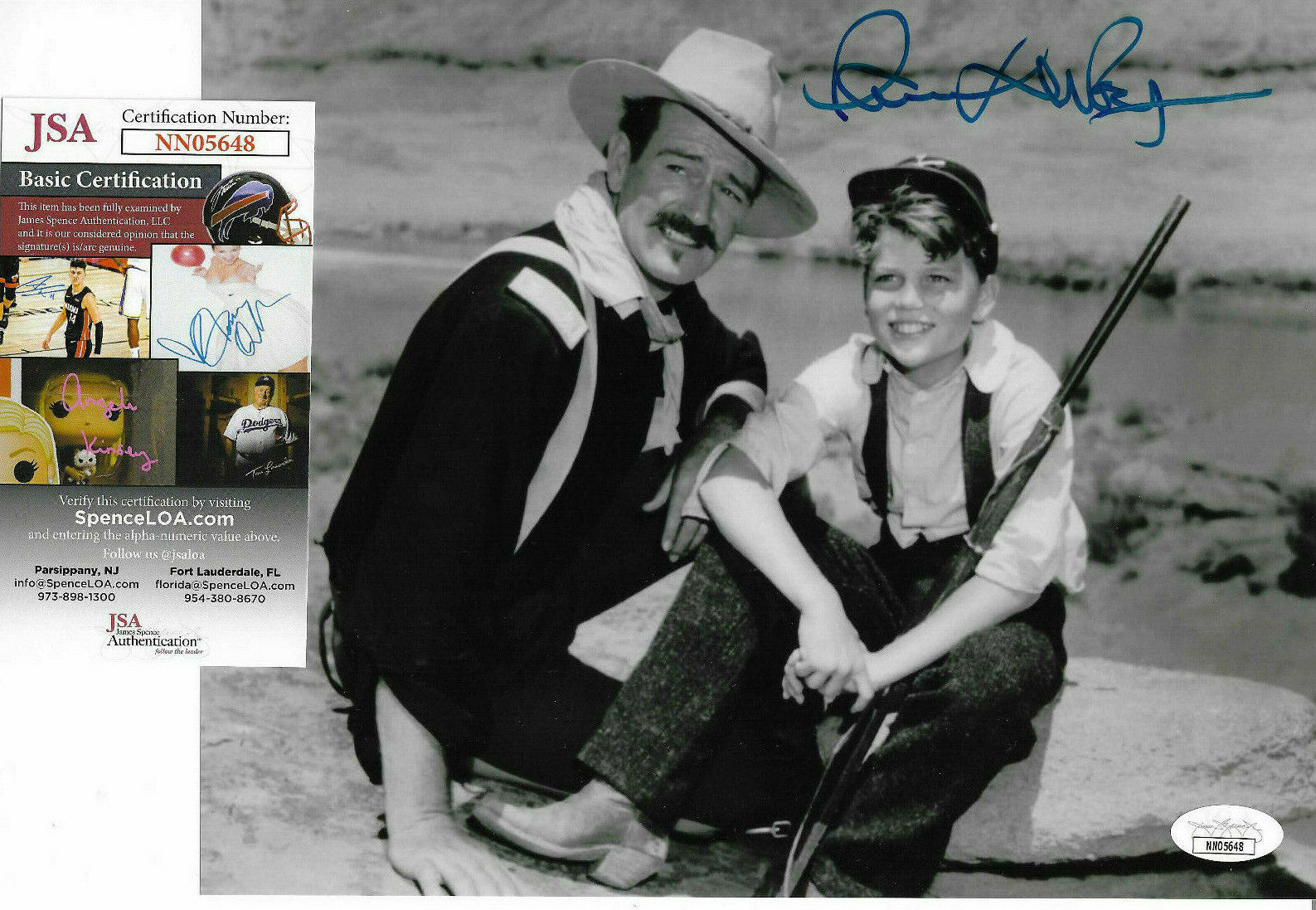 Patrick Wayne Signed 8x10 Photo Poster painting Autograph, Rio Grande, Pictured w/ John, JSA COA