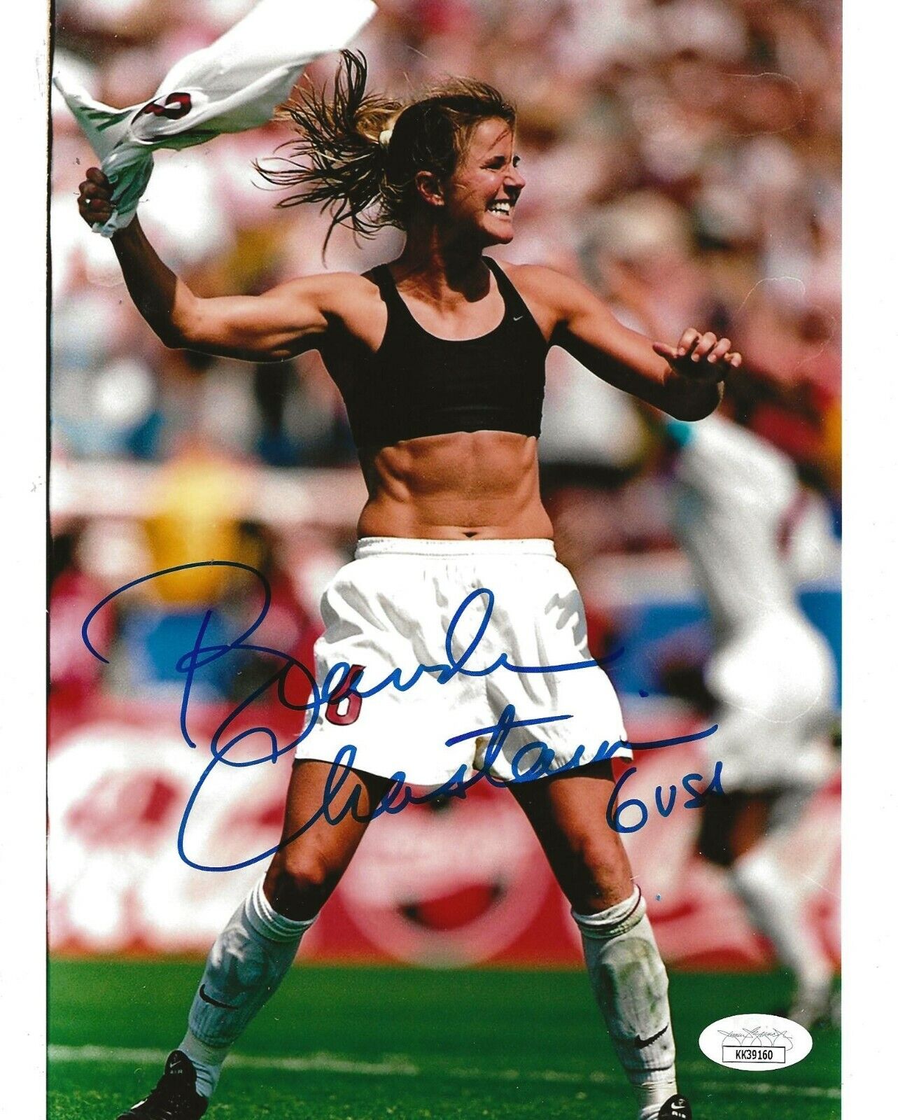 Brandi Chastain USWNT signed Team USA Soccer 8x10 Photo Poster painting autographed 2 JSA