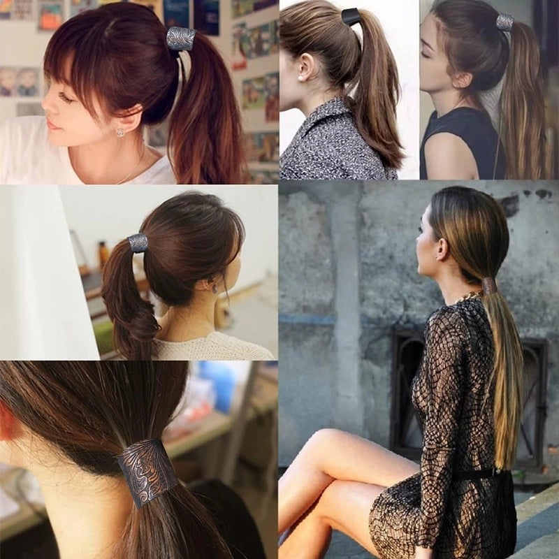 Women’s Ethnic Style Solid Color Cloth Leather Hair Tie