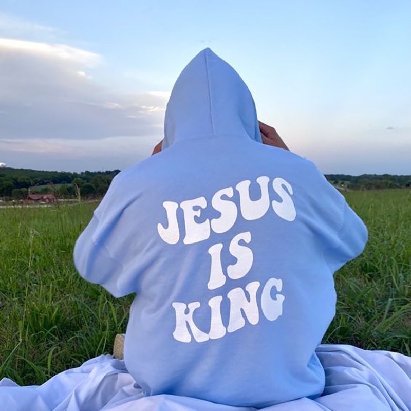 Jesus Is King Print Women's Hoodie