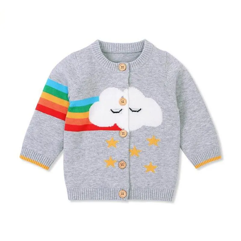 New 2020 Spring Autumn Baby Boys Girls Pure Color Knit Jacket + Hat Infant Kids Boy Girl Long Sleeve Cardigan Coat Clothing