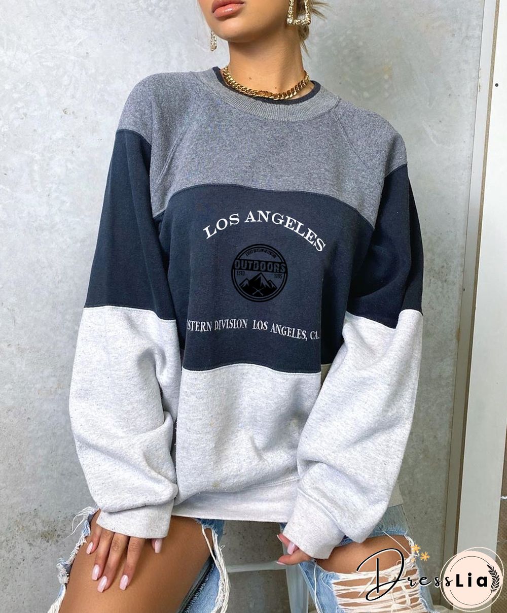 Womens Printed Sweatshirt With Long Sleeves Wq42