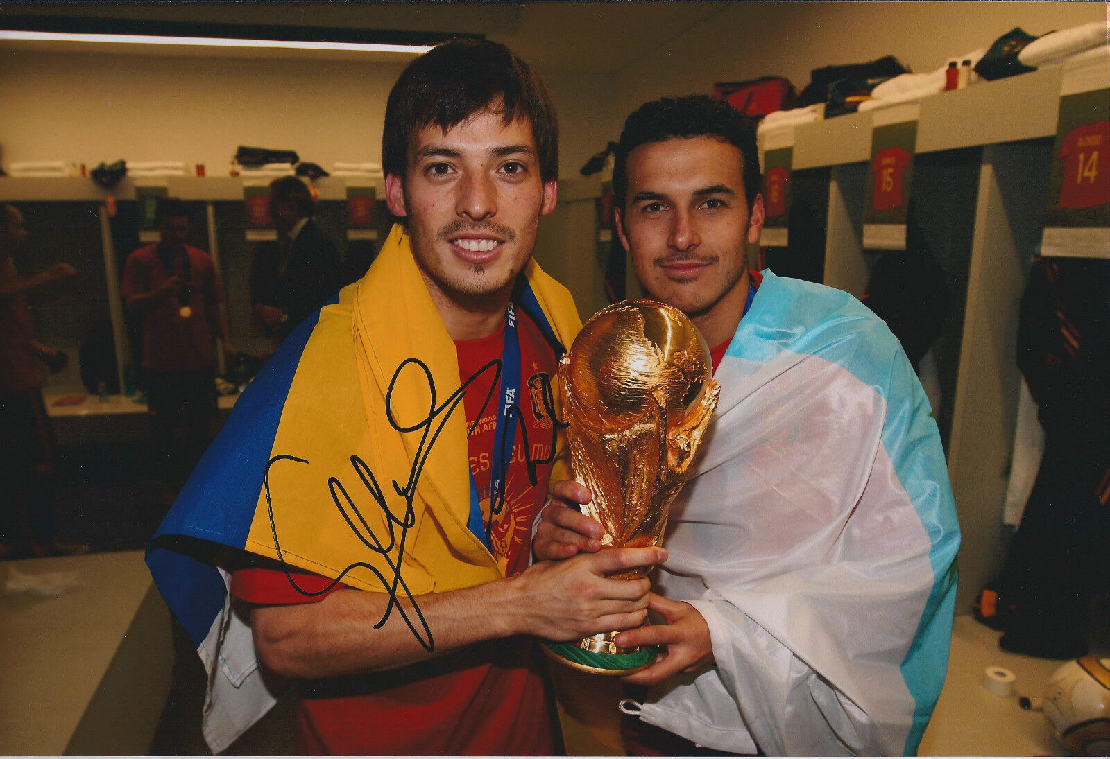 David SILVA Signed Autograph 12x8 Photo Poster painting AFTAL Dealer COA Spain World Cup Genuine