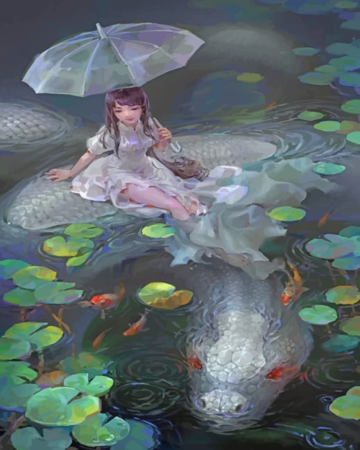 

Woman And Sea Snake – Paint By Numbers - 40*50CM, 501 Original