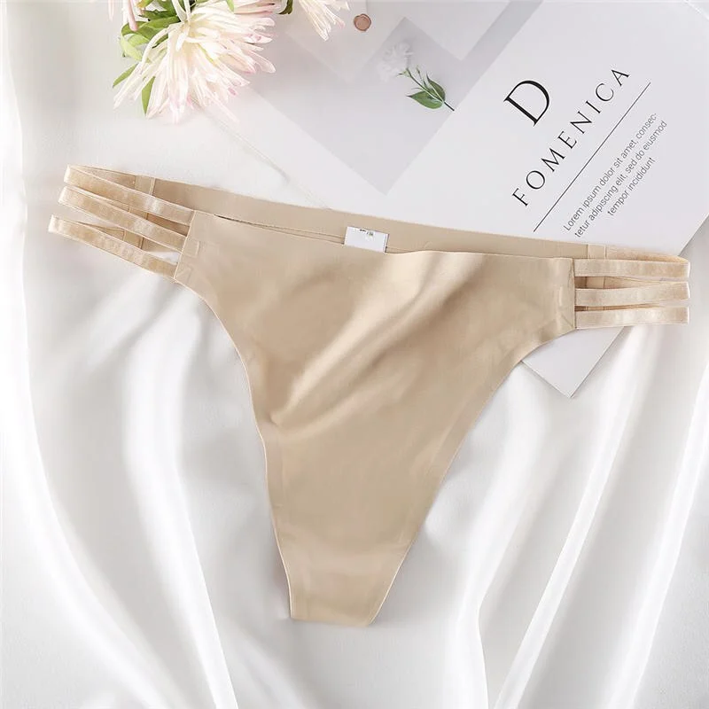 Sexy Women Thongs Underwear Panties G-String for Female Underpants Solid Color Lingerie Seamless Panties Ultra-thin Pantys M-XL
