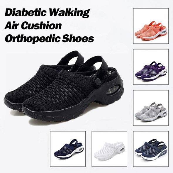 Donhek Diabetic Walking Air Cushion Orthopedic Slip-On Shoes