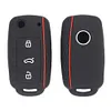 Silicone Car Key Case 3 Buttons Car Remote Key Fob for VW Sagitar Polo Bora Golf
