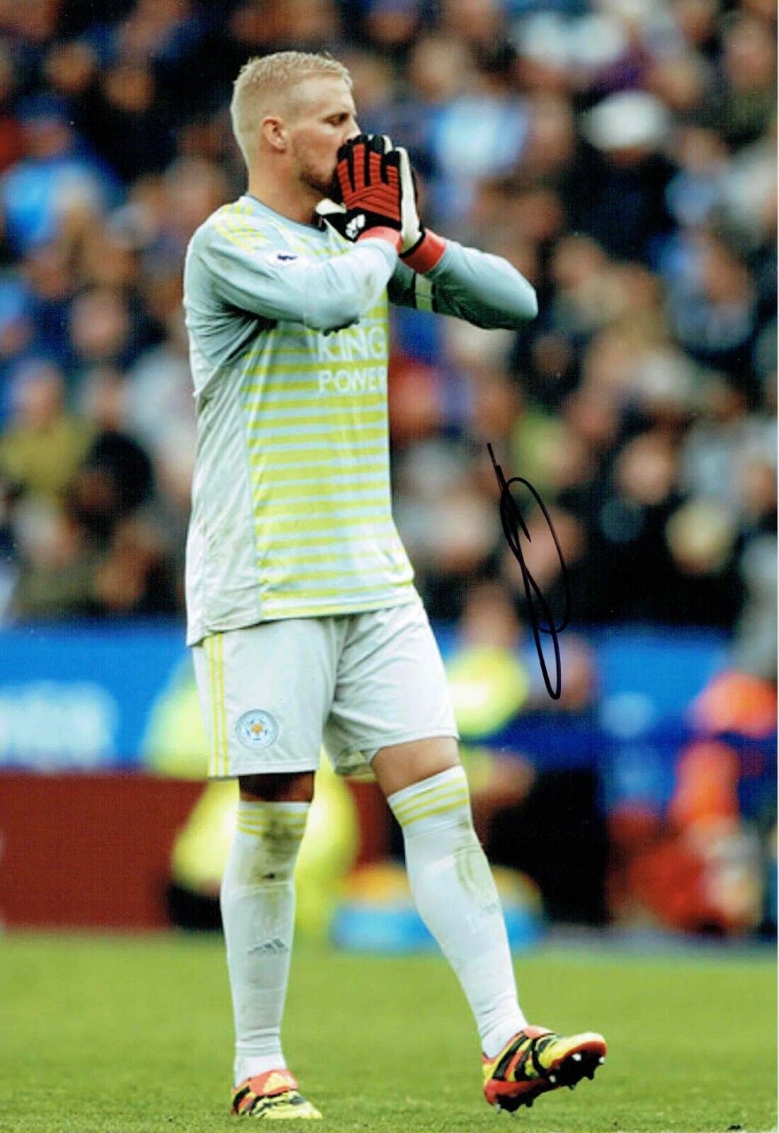 Kasper SCHMEICHEL Signed Autograph Photo Poster painting 2 AFTAL COA Leicester City Denmark