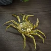 Handmade pure copper movable crab eight directions to bring wealth tea ceremony tea toy ornaments