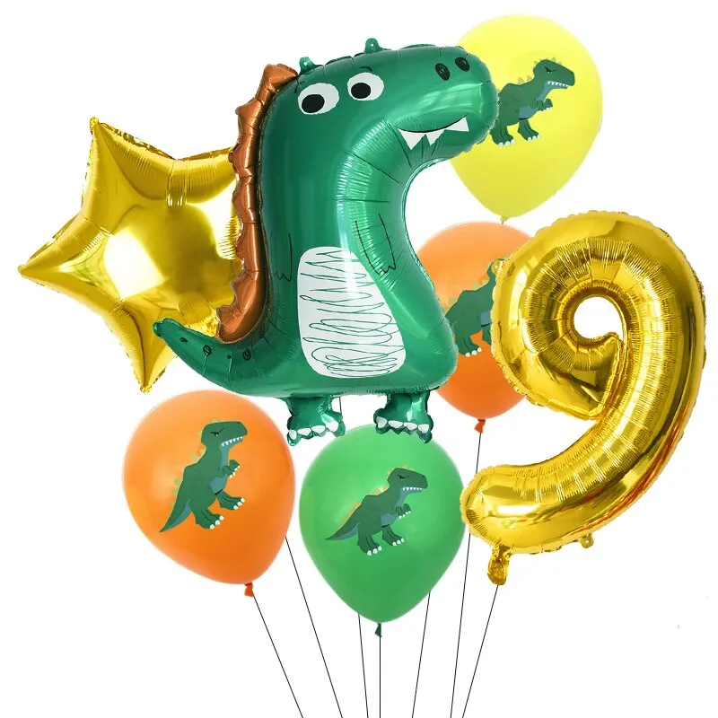 Dinosaur Party Balloon Dinosaur Birthday Party Foil Number Balloons Kids Wild Animal Jungle Birthday Party Decorations Globos