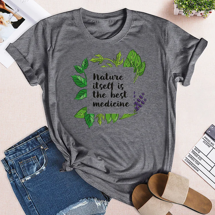 ANB - Nature Itself Best Medicine Classic Plants T-shirt Tee -02655