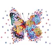 >SALE<5D DIY Partial Special Shaped Drill Diamond Painting Flower Butterfly 40x30cm