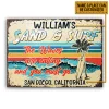 Beach Surfing The Waves Are Calling, Summer Outdoor Activities, Surfing At Beach, Custom Classic Metal Signs