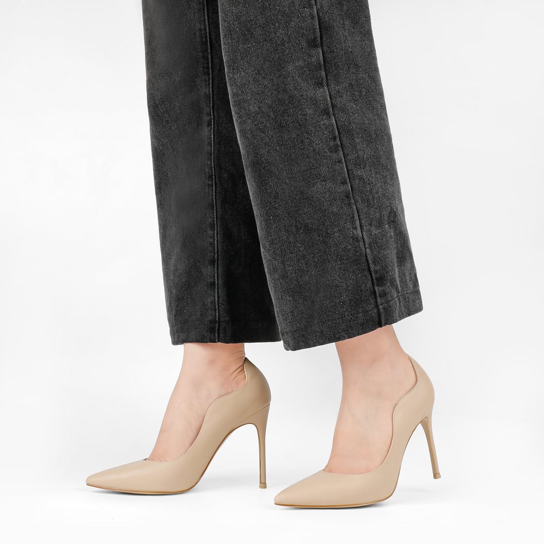 100mm Women's Party Wedding Classic Pumps Fashion Edge Design High Heels Stilettos-MERUMOTE