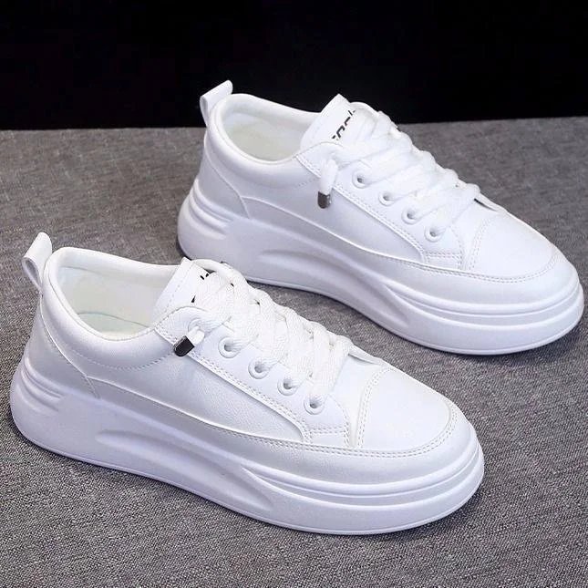Colourp Colourp White Shoes Female Spring 2023 New Students Versatile Ins Flat Plate Shoes Female Platform Korean Version Sports Small White Shoes