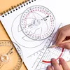 All Circular 10cm 360 Degree Pointer Protractor Ruler Angle Finder Random