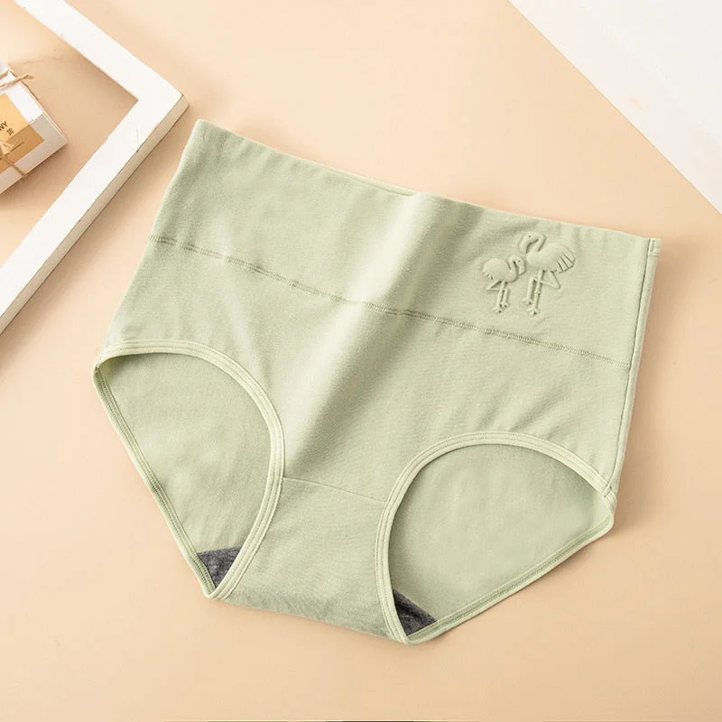 Women's Cotton Underwear Sexy Lace Panties Fashion Seamless Comfort Briefs Plus Size High Waist Abdominal Underpants  Lingerie