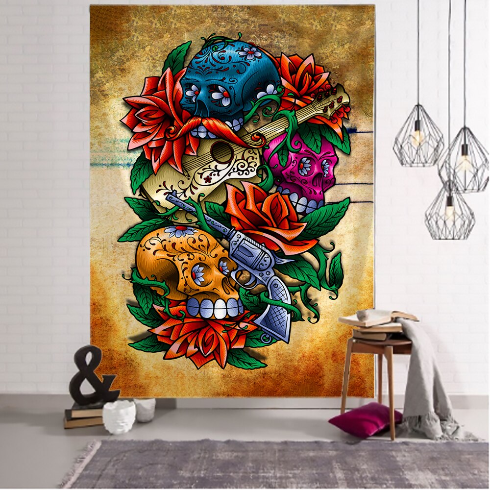 

Wall Tapestry - Skeleton Flower-150*130cm, 501 Original