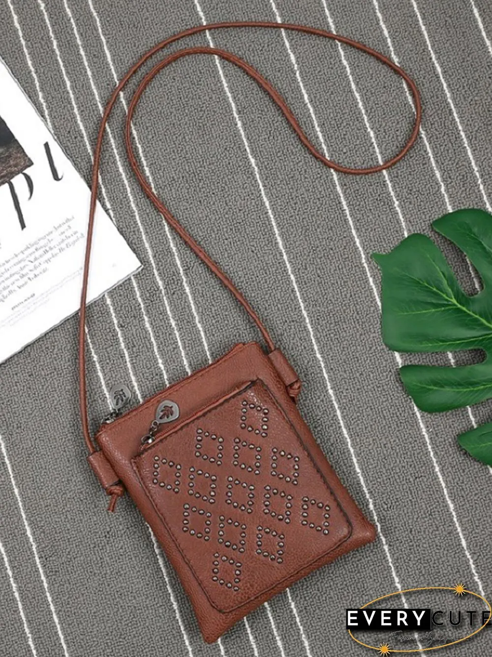 Simple Rivet Mini Crossbody Bag