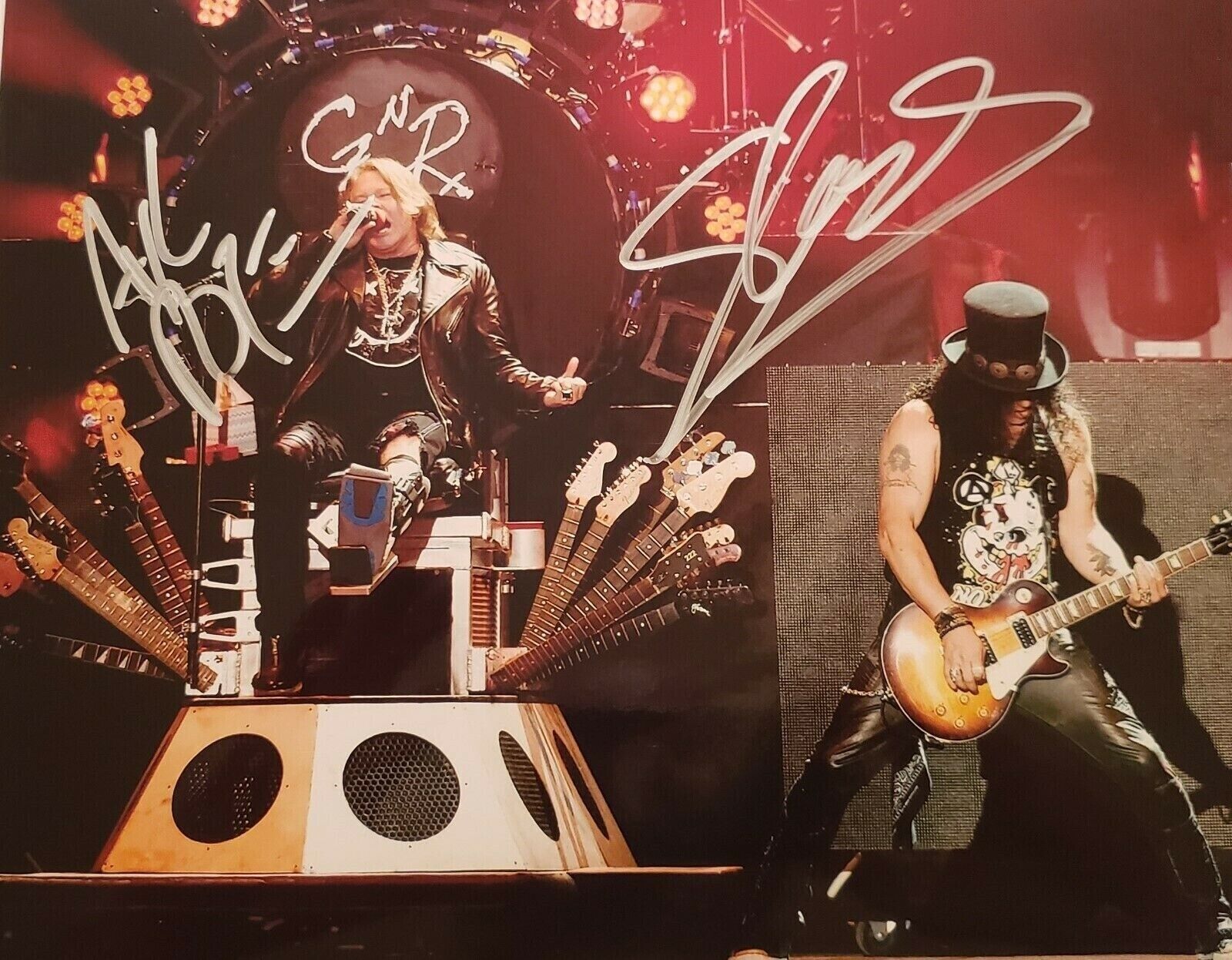 Axel Rose / Slash Autographed Signed 8x10 ( GUNS N ROSES ) Photo Poster painting REPRINT