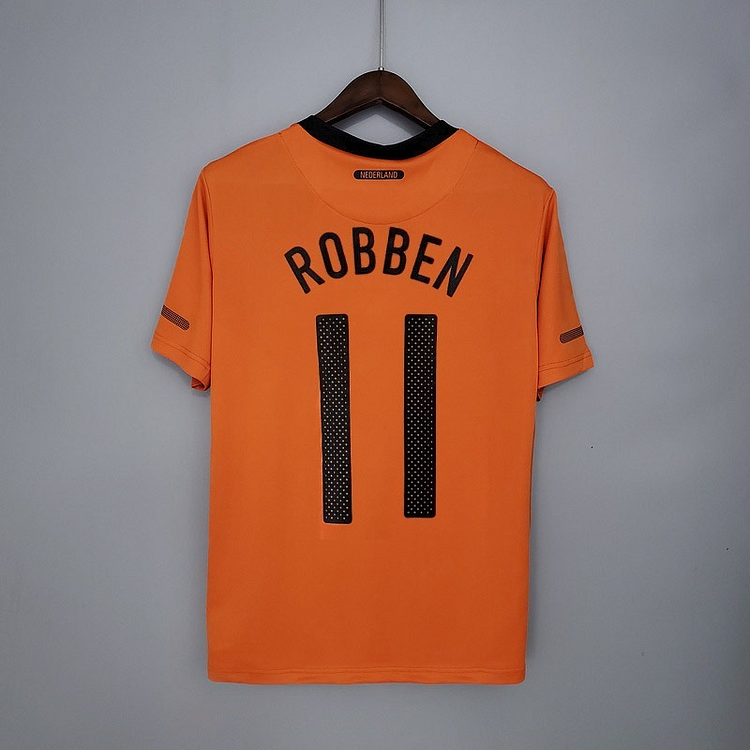 Niederlande Arjen Robben 11 Home Retro Trikot WM 2010