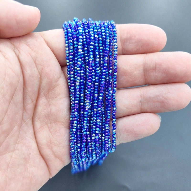 2 Pieces 2 Pieces Per Pack Artificial Crystal Glass Geometric Beads