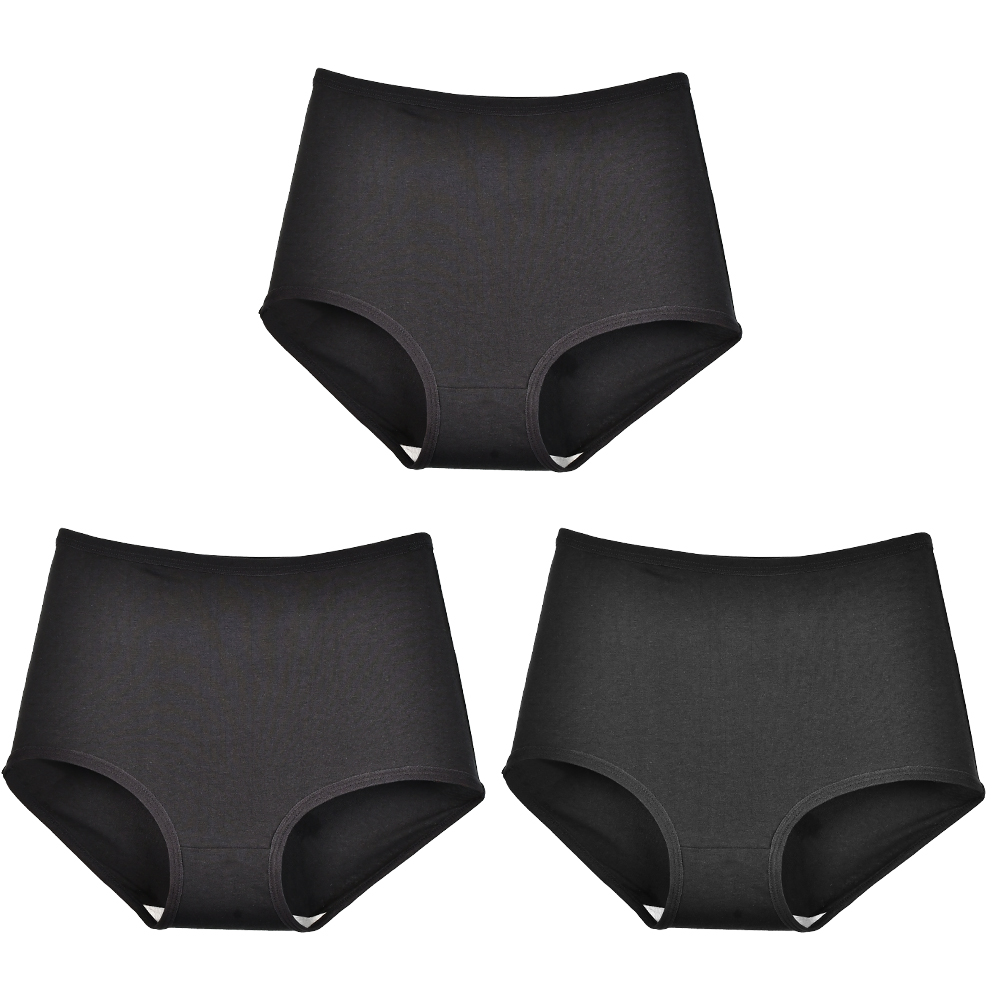 Xinkeke 3Pcs Women Cotton High Waist Panties Breathable Briefs  Plus Size Lingerie Seamless Ladies Panty Underpants Oversize Underwear