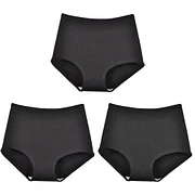 Xinkeke 3Pcs Women Cotton High Waist Panties Breathable Briefs  Plus Size Lingerie Seamless Ladies Panty Underpants Oversize Underwear