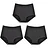 Xinkeke 3Pcs Women Cotton High Waist Panties Breathable Briefs  Plus Size Lingerie Seamless Ladies Panty Underpants Oversize Underwear