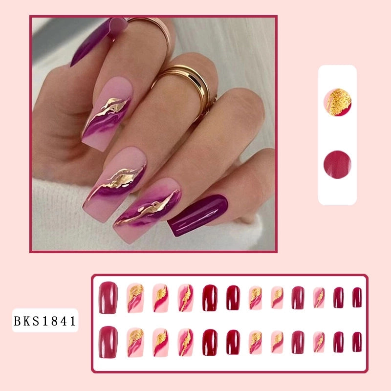 Cute Retro Sweet Cartoon Rose Abs Nail Patches 1 Set