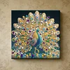 Framed Diamond Painting - Special Shaped - Peacock (25x25cm)