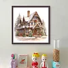 Christmas Cabin-18CT Counted Cross Stitch 35*35cm/13.78*13.78in