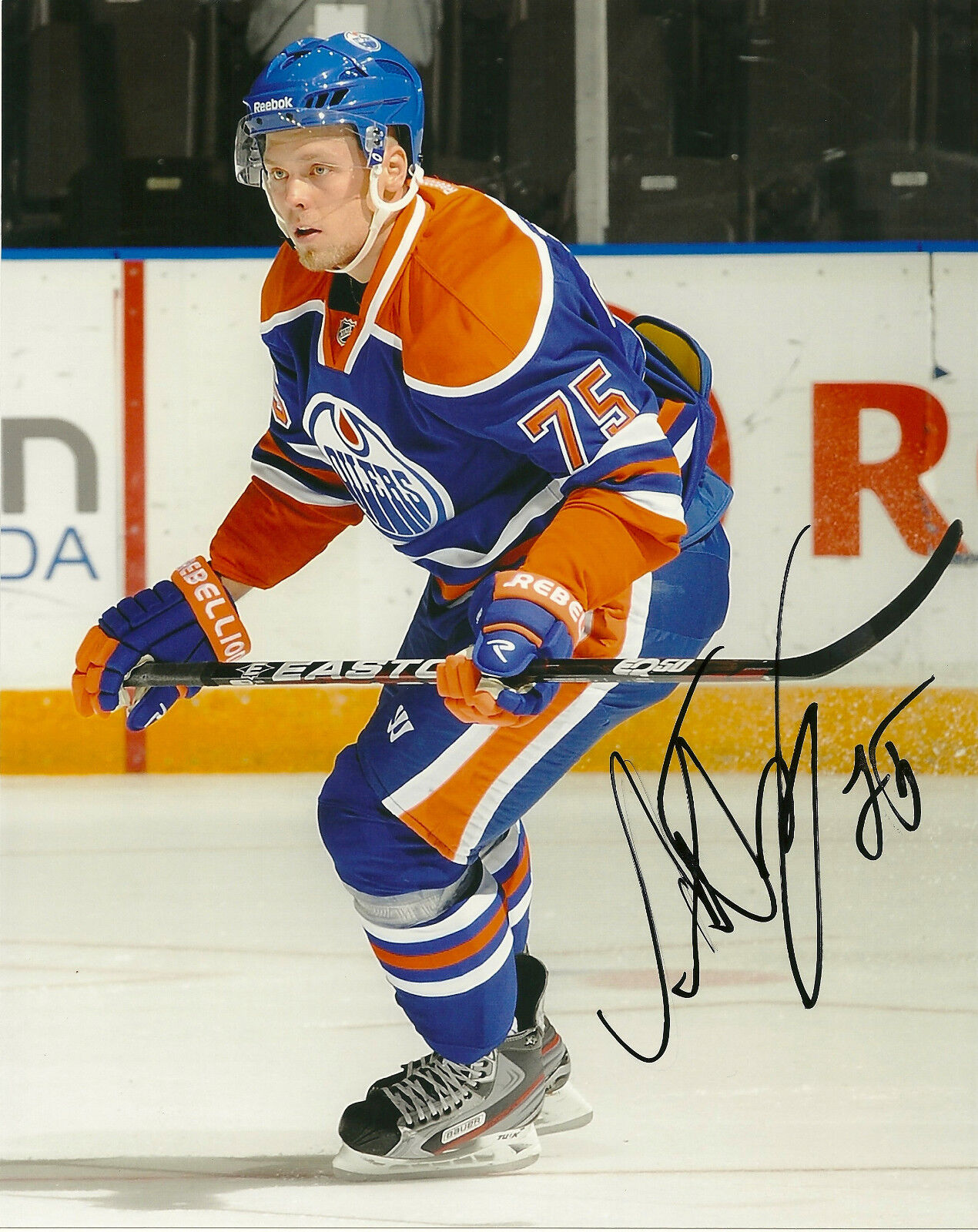 Edmonton Oilers Antti Tyrvainen Signed Autographed 8x10 Photo Poster painting COA