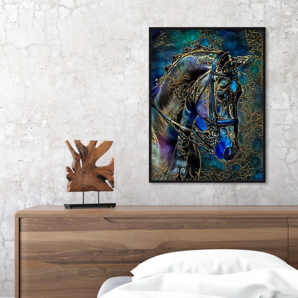 11CT Full Stamped Cross Stitch - Horse(Canvas|40*50CM)