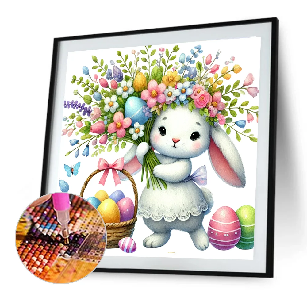 Diamond Painting - Full Round Drill - Easter Egg Rabbit(Canvas|40*40cm)