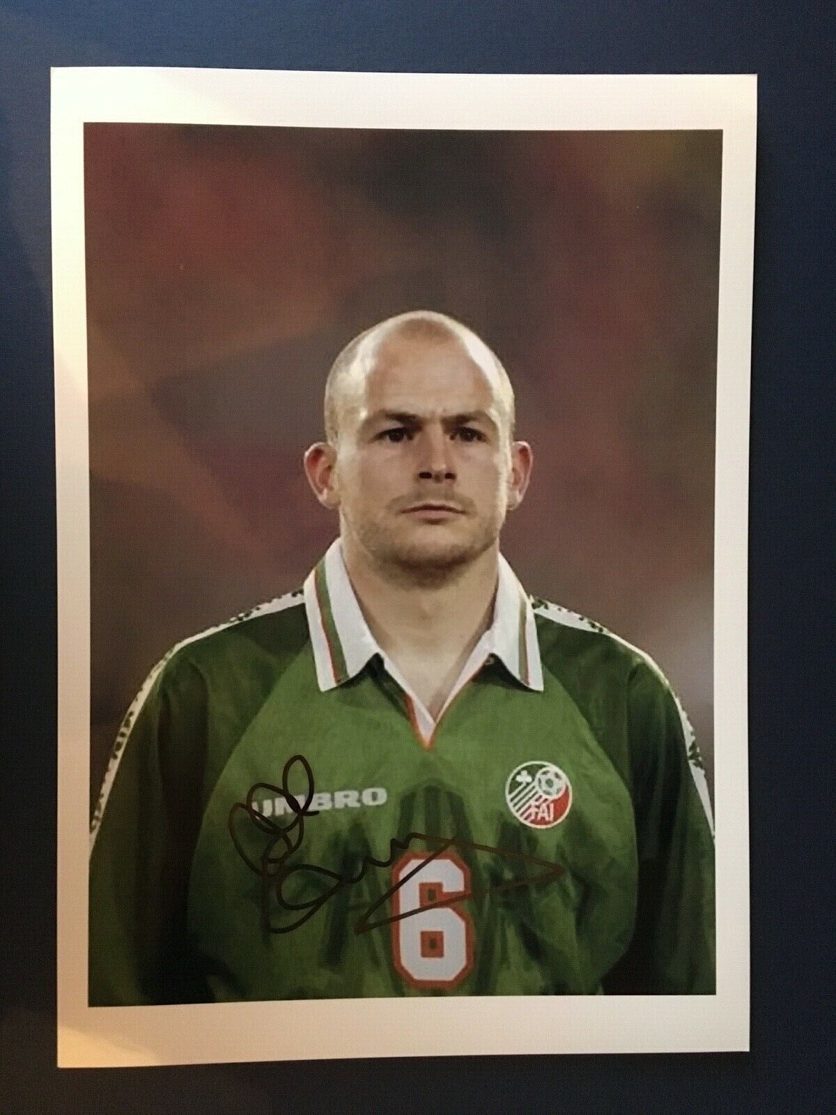 LEE CARSLEY - REPUBLIC OF IRELAND FOOTBALLER - EXCELLENT SIGNED Photo Poster painting