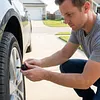 Tire Pressure Monitoring System with 4 External Sensors Tire Pressure Monitor Digital LCD Display Solar Charging for Sedan RV Trailer Truck