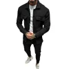 Men's Slim Fit Fashion Jacket Set