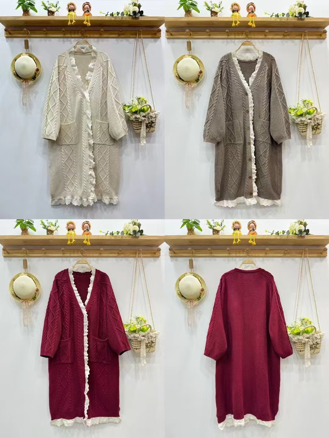 Chicfifth Sweater Women Winter Long Sleeve High Quality Autumn Vintage Top Knitted Cardigan