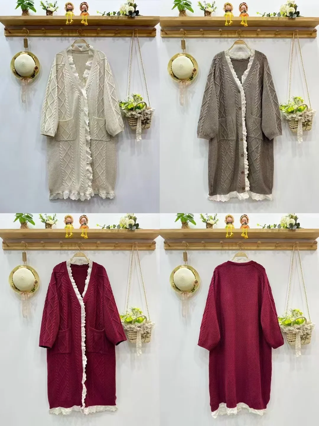 Chicfifth Sweater Women Winter Long Sleeve High Quality Autumn Vintage Top Knitted Cardigan