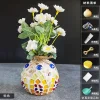 Wooden Vase Solid Mosaic Art Handmade Pasting Material Pack DIY Creative Decoration Kit