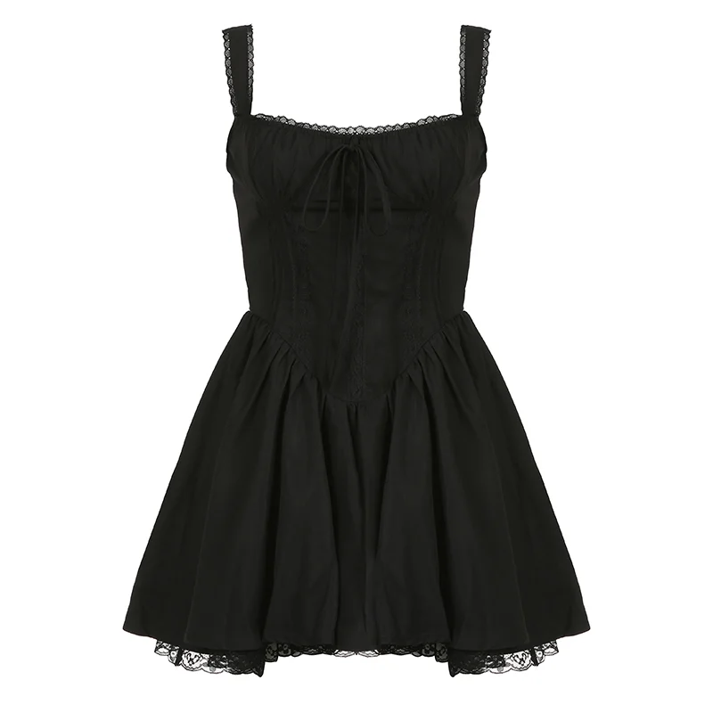 Elegant Party Dresses Ladies Fashion Evening Lace Sexy Ball Gown Mini Drerss