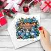 (US Only)6PCS DIY Merry Christmas Diamond Art Greeting Cards Congratulations Cards & Gift