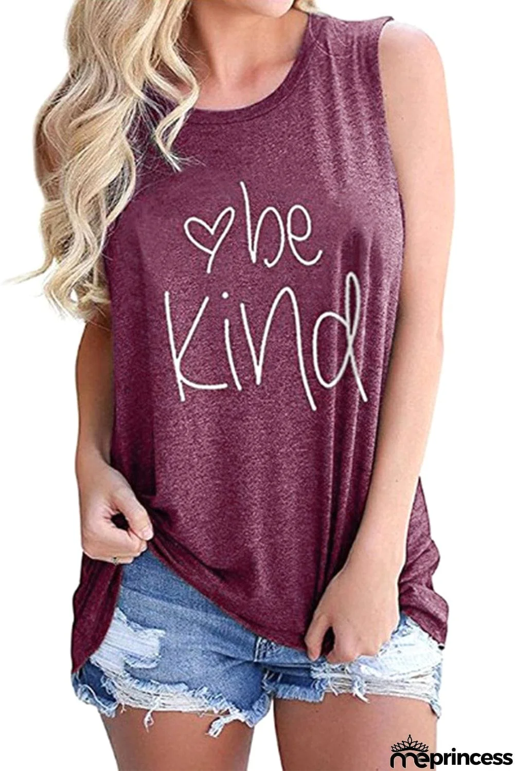 Be Kind Wine Tank Top