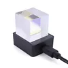 Crystal Cube Holographic Desktop Smart Weather Station Digital Clock for Home